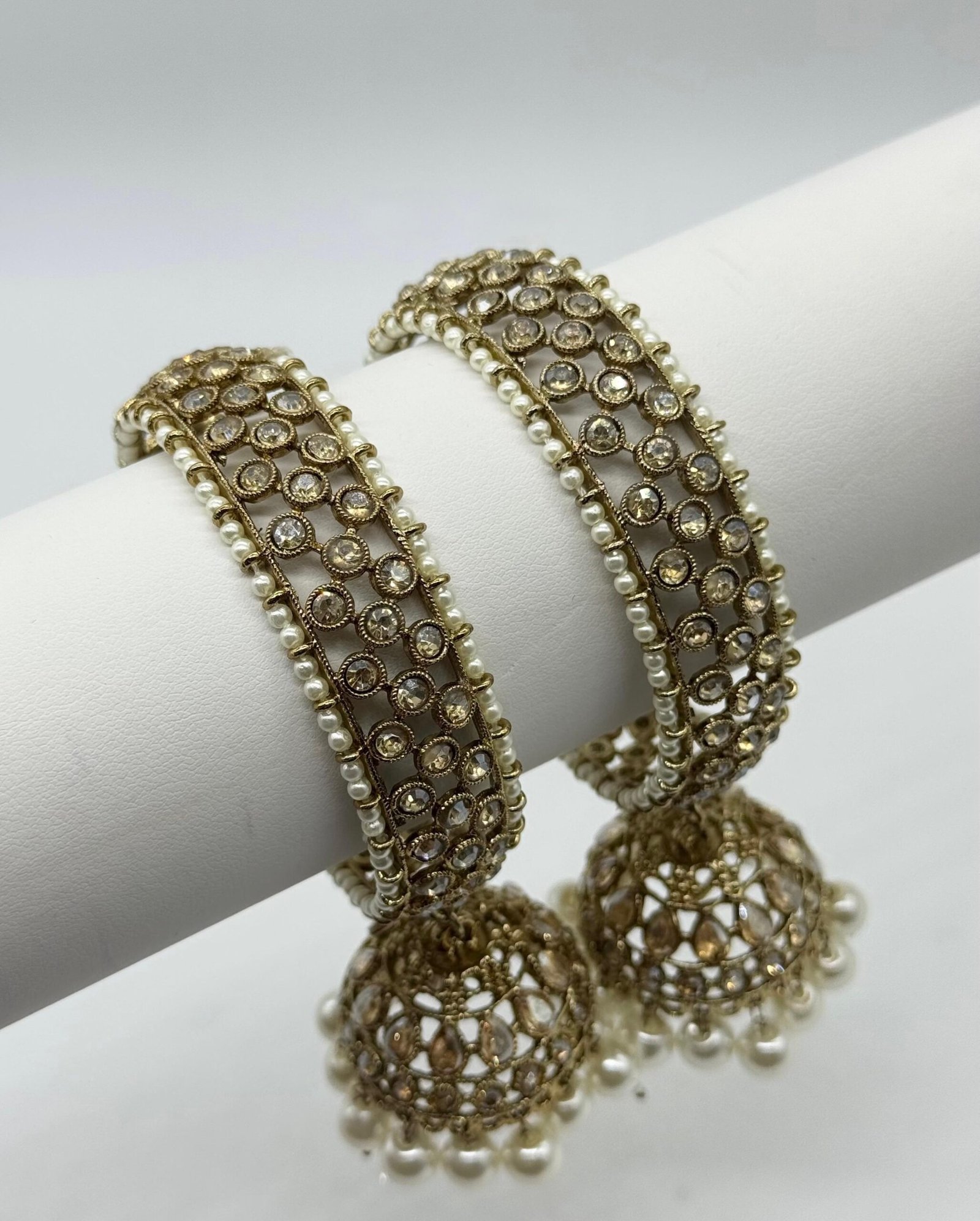 Antique Pearl Jhumka Bangles