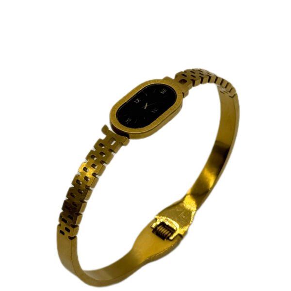 Eclipse Watch Bangle – Gold & Black