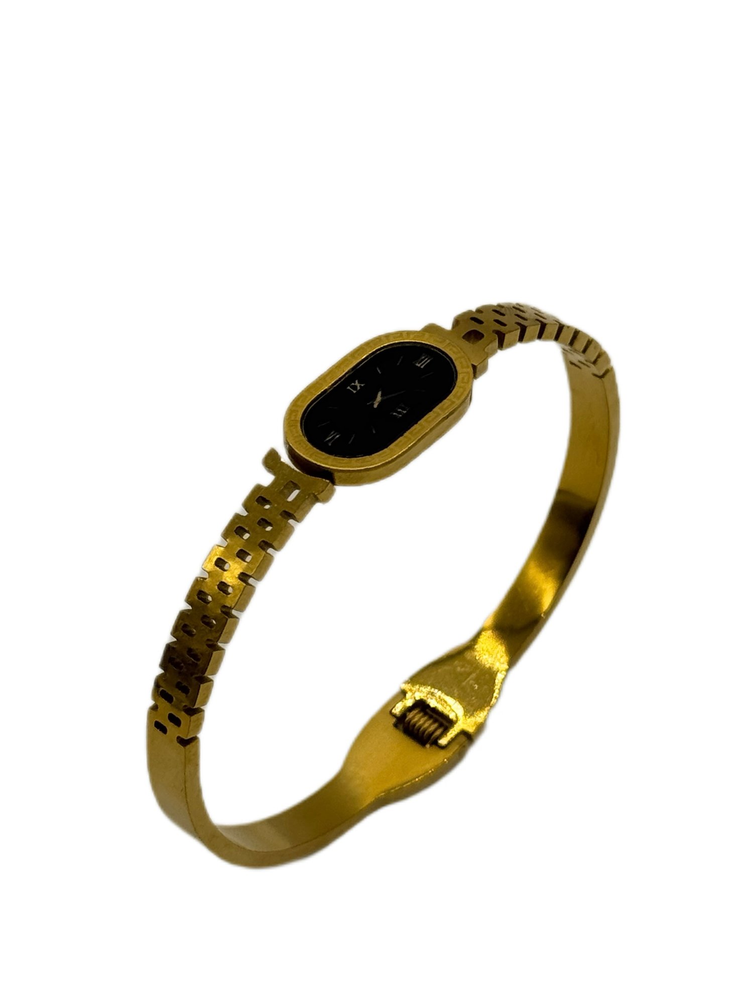 Eclipse Watch Bangle – Gold & Black