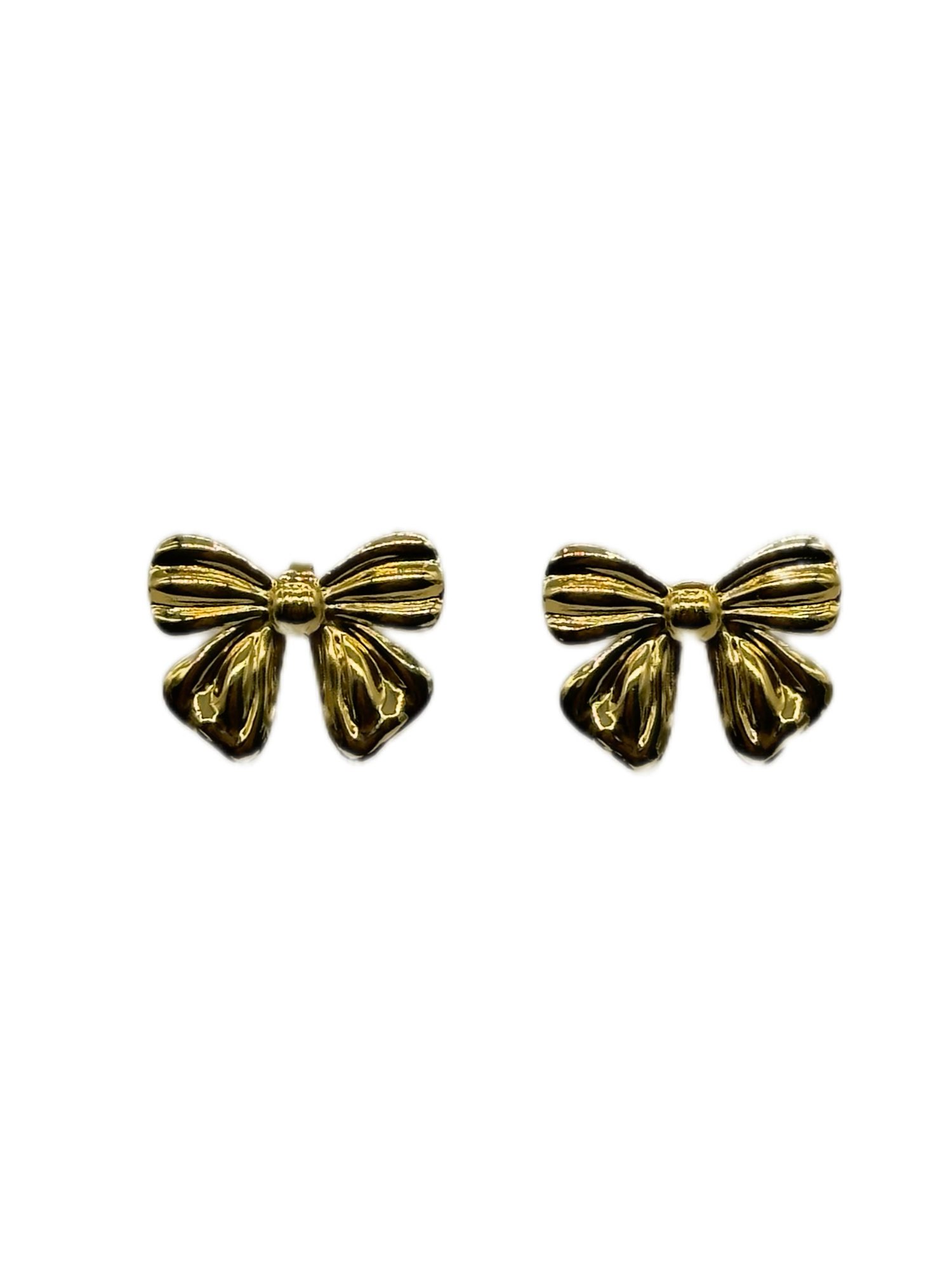 Colette Bow Stud Earrings – Gold